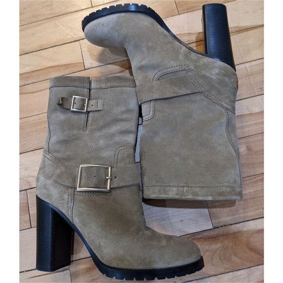 JIMMY Choo | Dart Suede Biker Buckle Bootie - Picture 4 of 8